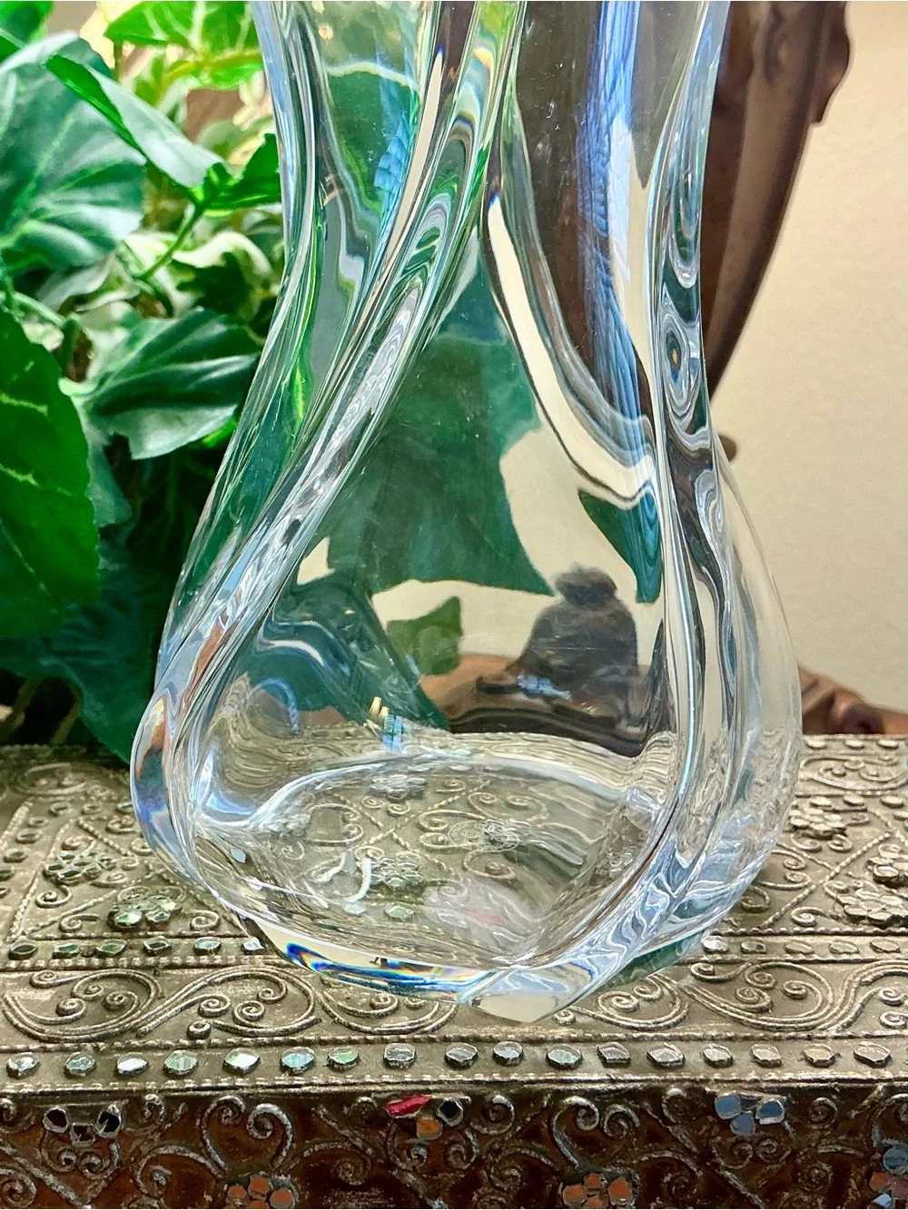 Baccarat  Serpentin Crystal Vase